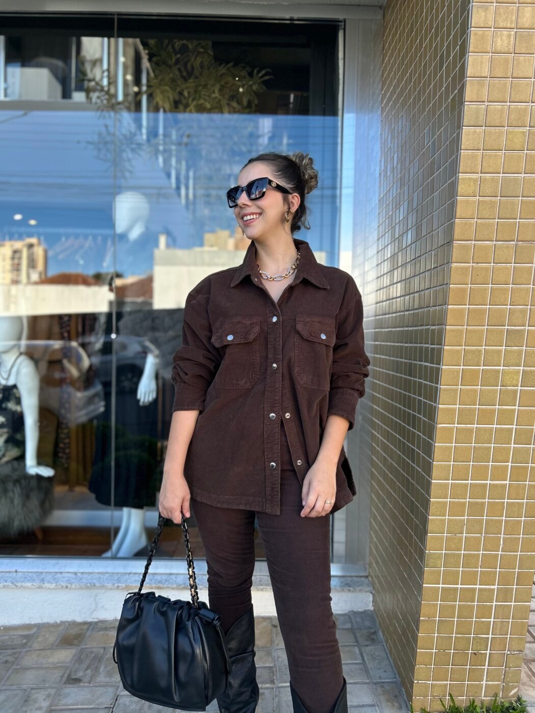 Camisa Sarja Basic Veludo
