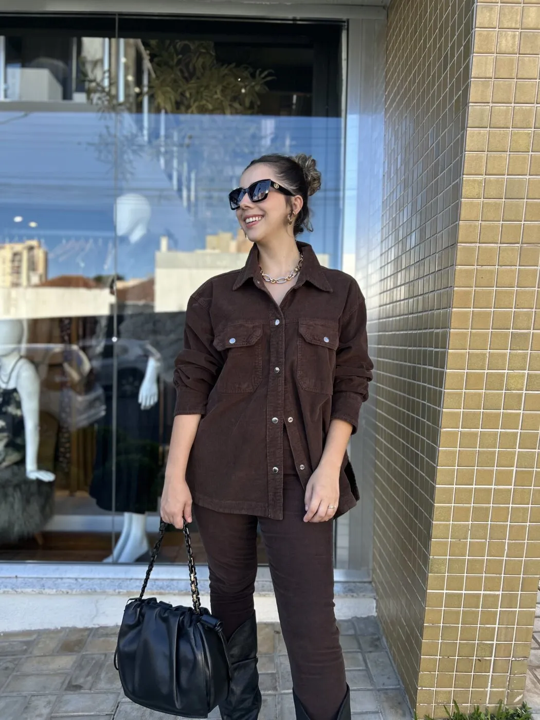 Camisa Sarja Basic Veludo
