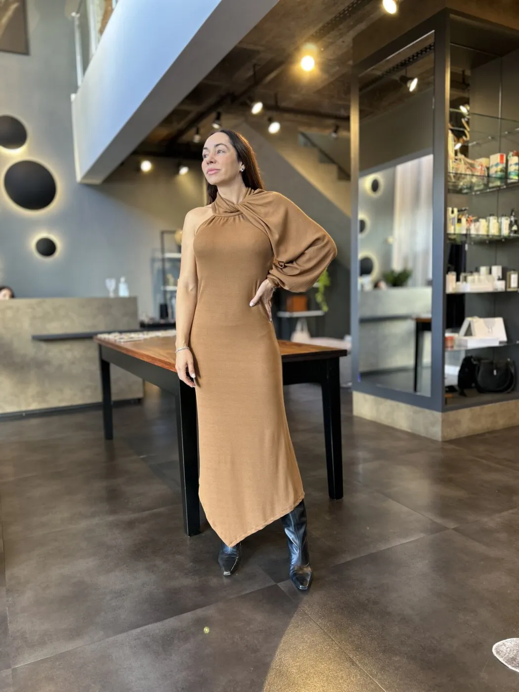 Vestido Open  Marrom