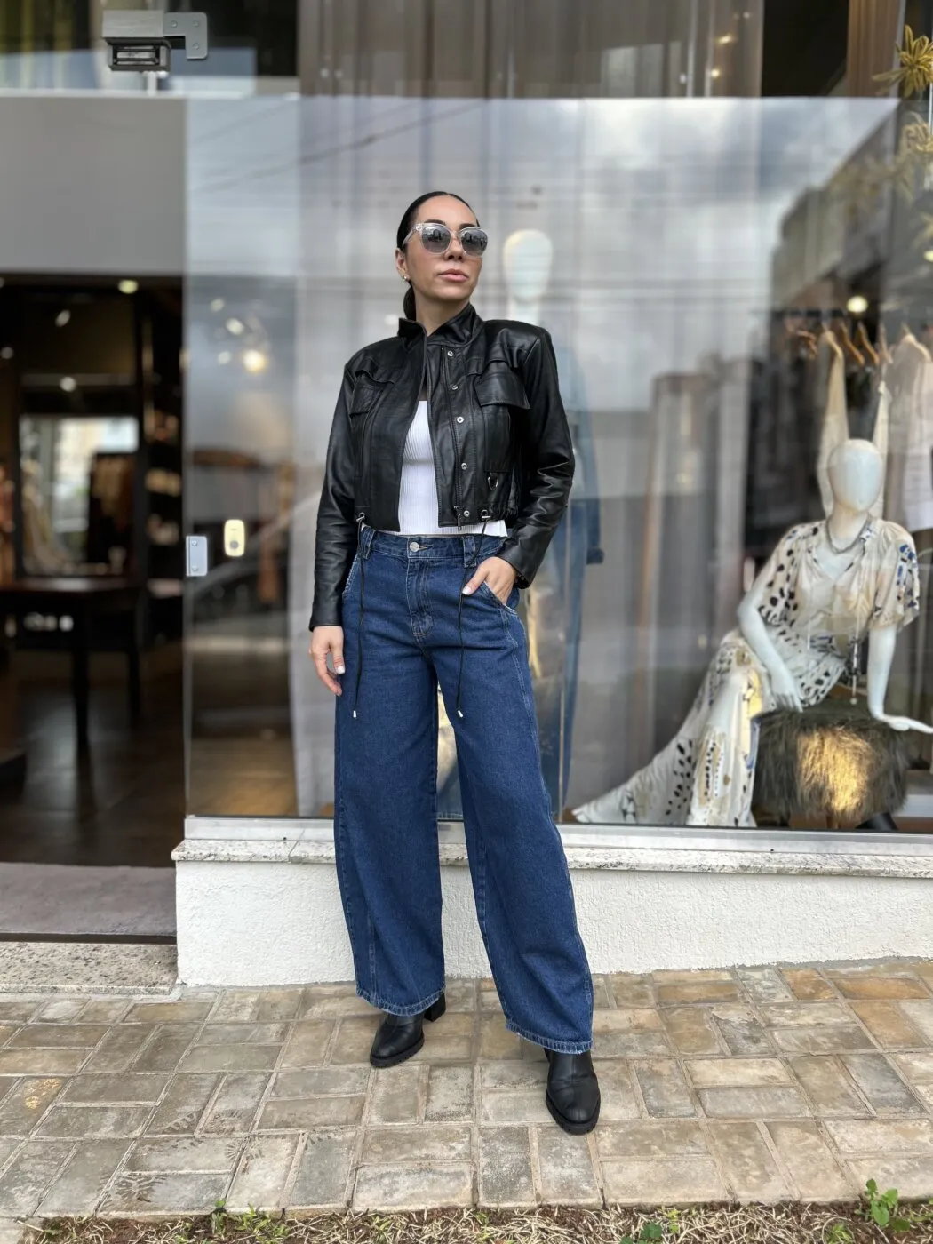 Calca Balloon Lucy Jeans Medio