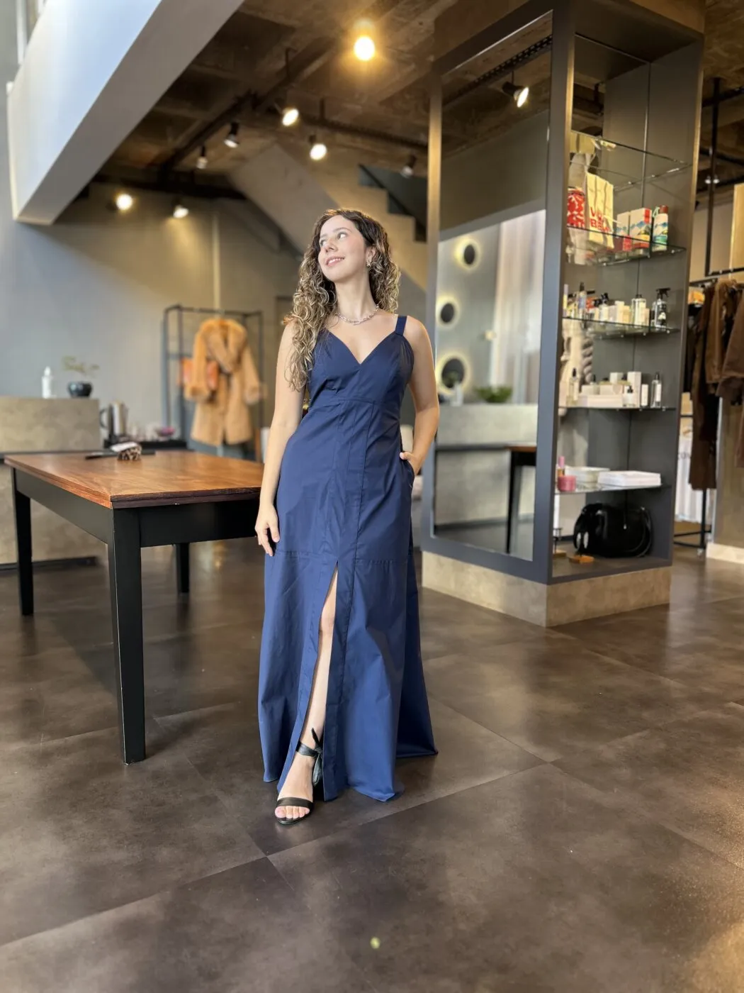 Vestido Janaina  Azul Marinho