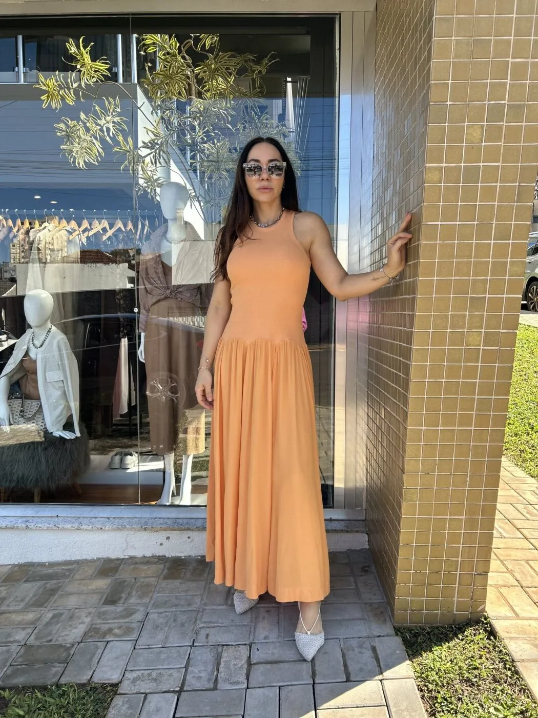 Vestido Open Laranja Marimar