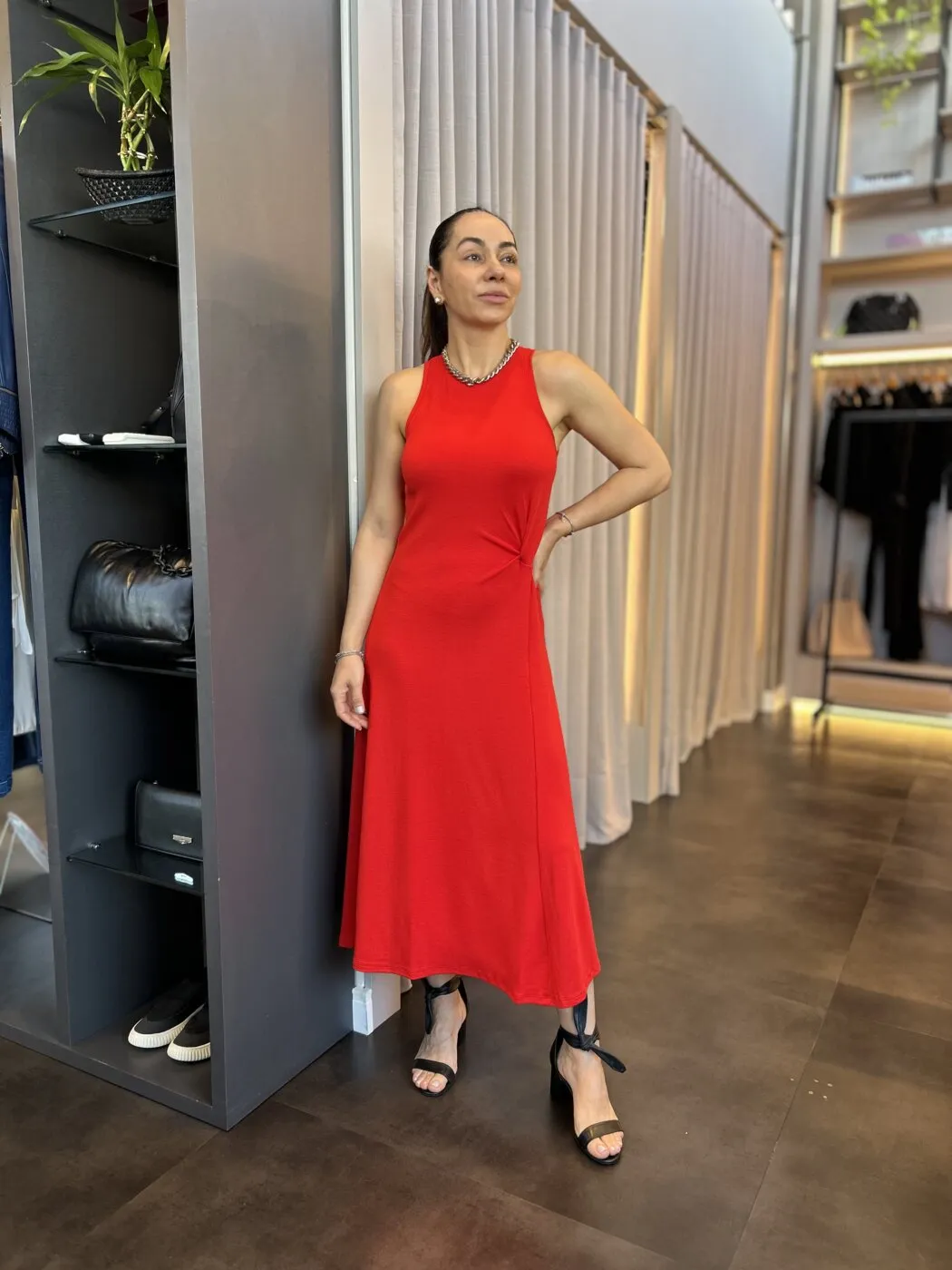 Vestido Open  Vermelho Luxury