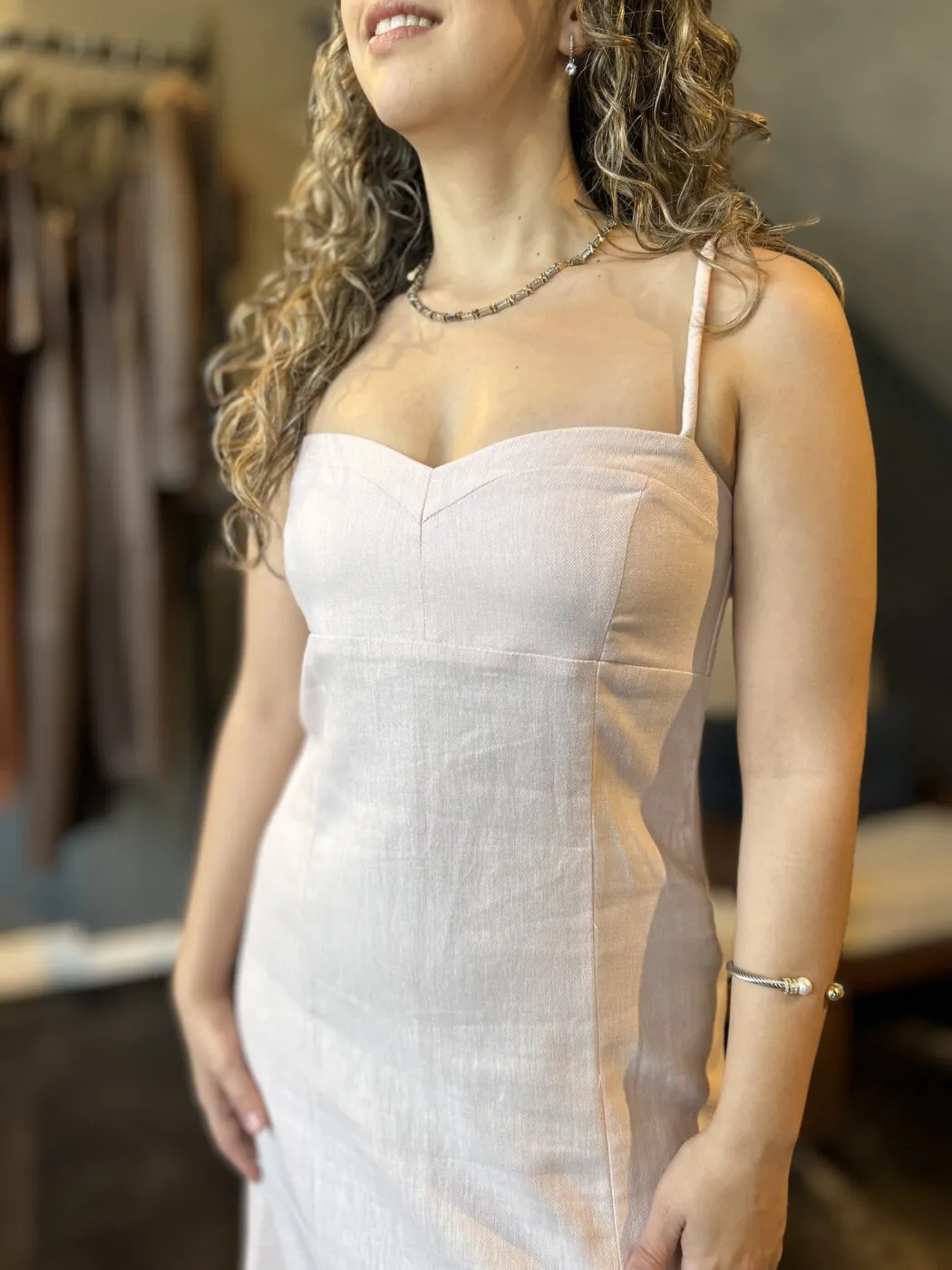 Vestido Rosa Amplo Linho Mar - Imagem 2